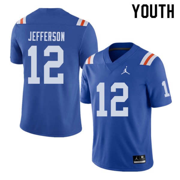Jordan Brand Youth #12 Van Jefferson Florida Gators Throwback Alternate College Football Jersey